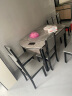 丰舍 餐桌 可变圆桌伸缩折叠实木岩板餐桌椅组合现代轻奢餐桌餐厅饭桌 黑灰色-意大利灰岩板-实木椅 【1.35米】 一桌6椅 实拍图