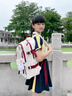 回力书包学生女新款初中生高中生大容量背包简约双肩包宽肩带书包轻便 白配红【升级款+冲天鸭挂件】 实拍图