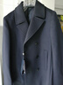 卓凡尼·华伦天奴（GIOVANNI VALENTINO）羊毛中长款毛呢大衣外套男商务休闲风衣西装领修身上衣 藏青 S  晒单实拍图