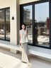 Mandy Zhang重工钉珠刺绣片新中式马甲背心女夏国风设计感白色上衣 云雾白 S 晒单实拍图