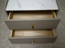 林优格威轻奢全实木50cm床头柜简约现代柜子床边柜卧室岩板小型床头收纳柜 香槟灰【双抽】48cm高 50cm宽*40cm厚 实拍图