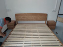 全友家居 实木床北欧原木风双人大床1.8x2米家用主卧室简约悬浮床家具 实拍图
