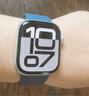 Apple/苹果 Watch Series 10 智能手表GPS款42毫米银色铝金属表壳丹宁色运动型表带M/L MX1K3CH/B 实拍图