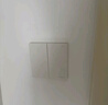 施耐德电气 双开双控开关 86型二开开关面板 墙壁电源开关插座 皓呈奶油白色 实拍图