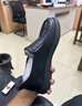 百丽一脚蹬休闲皮鞋男春牛皮革缓震商务鞋A1010AM3 黑色 38 实拍图