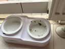 POPOCOLA猫碗陶瓷斜口保护颈椎狗狗食盆宠物猫粮加高脚猫咪防打翻饭碗狗碗 高低陶瓷双碗+硅胶餐垫 实拍图