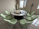 雨毅椅子套弹力半包椅套餐桌一体通用防尘凳子套罩 2个装果绿40-55CM 实拍图