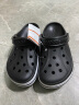 crocs卡骆驰洞洞鞋贝雅卡骆班轻便耐磨一脚蹬休闲鞋|205089 白/深蓝-126 39 (240mm) 实拍图