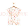 【贝乐咿夏季爬服】婴儿连体衣夏季薄款纯棉短袖女新生儿衣服 白底熊猫#5265 66cm 实拍图
