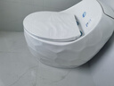 新款家用鸡蛋型灰色马桶现代轻奢创意彩色坐便器虹吸式大冲力节水 创意浮雕鸡蛋型马桶-白色 400mm 实拍图