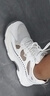 达芙妮运动休闲鞋女百搭网面透气小白鞋轻便舒适厚底老爹鞋女鞋 白银 40 实拍图