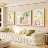 猫九酱奶油风客厅装饰画大气轻奢沙发背景墙挂画吉象卧室床头三联壁画 实拍图