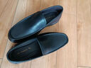 红蜻蜓真皮皮鞋一脚蹬休闲套脚商务皮鞋男软底男士爸爸鞋WTA30612黑色40 实拍图