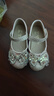富罗迷女童公主鞋春秋季儿童亮片水晶单鞋演出礼服鞋 珠光肉粉 27  实拍图
