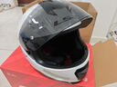 LS2情侣摩托车头盔男女机车赛车四季全盔儿童盔防雾大尾翼802 特白/闪光白 M(建议52-53头围) 实拍图