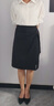 初申半身裙女高腰褶皱设计感开叉气质职业通勤一步裙S136B2751 实拍图