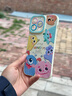 圣图朗新款可爱小怪兽17苹果16promax手机壳iphone14高级感15pro挂绳12可爱13卡通植绒硅胶8plus情侣全包 可爱五只怪兽撞色液态硅胶-【古董白】 iPhone 14 Pro Ma 实拍图