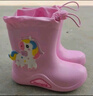 牧萌儿童雨鞋男童女童防水立体宝宝防滑耐磨卡通雨靴 粉色美人鱼 15码 实拍图