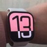 Apple/苹果 Watch Series 10 智能手表GPS款46毫米玫瑰金色铝金属表壳淡桃粉色运动型表带S/M MX293CH/B 实拍图