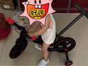 纳豆（nadle）儿童3-6岁自行车平衡车三轮车辅助轮折叠单车小女孩骑行折叠车 高贵红推杆款 12寸 实拍图