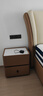 芝华仕（CHEERS）复古风智能带锁卧室储物岩板轻奢高级感新款无线充电床头柜G067棕 实拍图