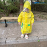 牧萌儿童雨衣带书包位男童女童女孩加长全身学生雨披 黄色恐龙 XL 实拍图
