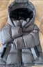 保姆鹅 儿童羽绒服宝宝短款加厚白鸭绒外套男童女童保暖防风冬[NG2637] 大象灰 100 实拍图