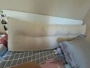 棉麻三角床头靠垫偏硬床头加厚靠背垫超厚榻榻米卧室靠背枕可拆洗 透气棉麻面料-杏白色 150*50*20cm【五扣子】亲肤透气 实拍图