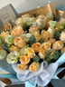 领香鲜花速递香槟玫瑰花束送女友老婆生日礼物全国同城配送 33朵香槟玫瑰花束 实拍图