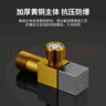 潜水艇（Submarine）F301H黄铜加厚三角阀枪灰快开冷热角阀自带止水阀马桶防倒流 实拍图