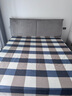 雅鹿a类全棉床笠单件180x200纯棉床单席梦思床垫床罩保护套单人床笠罩 蓝大格--A类母婴级 （水洗棉） 简约单床笠系列-- 150cm*200cm 实拍图