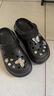 骆驼（CAMEL）洞洞鞋女清爽镂空两穿厚底沙滩凉拖鞋 L25M071024 黑色 37  实拍图