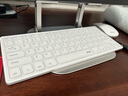 B.O.W HW098A 有线键盘轻音超薄便携 USB办公游戏小键盘 巧克力按键外接键盘鼠标套装无线 2.4G无线键鼠套装-白色【电池版】 实拍图