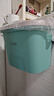 美丽雅壁挂垃圾桶杂物收纳桶家用悬挂垃圾桶厨房卫生间橱柜门挂式垃圾桶 壁挂式 蓝色 4L 实拍图