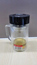 富光双层玻璃杯商务泡茶杯子 大容量男女耐热办公水杯带把黑色320ml 实拍图