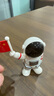 迪加伦 网红款 太阳能宇航员汽车摆件挥摇中国旗手太空人创意可爱公仔男女车载车内装饰挂件用品送礼 银色 实拍图