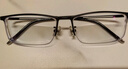 普莱斯纯钛近视眼镜半框架商务眼睛防蓝光防辐射可配有度数变色片990070 镜框+1.60蔡司视特耐防蓝光镜片 实拍图