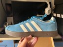 adidas「T头鞋」VL COURT复古休闲板板鞋德训鞋男女阿迪达斯轻运动   蓝色/亮白/树脂黄   40 实拍图