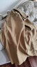 【高档免烫】宽松七分袖衬衫男士夏季休闲工装衬衣潮流百搭上衣 卡其色 703 L 【建议120-130斤】 实拍图