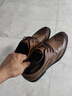 森达父亲礼物皮鞋男自营真皮牛皮上班商务正装男结婚鞋 布洛克棕 42 实拍图