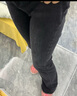 百图betu女装秋新款牛仔裤ins风高腰大长腿喇叭裤牛仔裤女2308T75 黑色 L 实拍图
