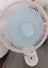 水月明插电款小型夹式电风扇强力大学生宿舍床头壁挂式办公台式小风扇台扇静低音家用桌面夹扇办公室 蓝色钢网+3米延长线】 可立可挂可夹多功能摇头风扇 实拍图