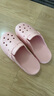 朴西厚底包头半拖女士夏外穿洞洞鞋 浅粉  39-40 实拍图