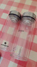 希诺抗菌玻璃杯双层商务办公车载水杯男高档泡茶杯子XN-9303 360mL 实拍图