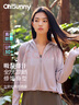 OhSunny防晒衣女透气连帽宽松披肩防紫外线外套 SLC4M247T 气质灰 XL  实拍图