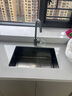 浪鲸（SSWW）厨房水槽枪灰色纳米不锈钢台下盆洗碗池洗菜盆家用一体大单槽TK12 75×46雨幕龙头+皂液器 实拍图