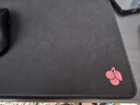 CHERRY樱桃 鼠标垫中号 办公桌垫 键盘垫 游戏鼠标垫 高密纤维顺滑鼠标垫 黑色细面 360*280*4mm 实拍图