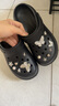 骆驼（CAMEL）洞洞鞋女清爽镂空两穿厚底沙滩凉拖鞋 L25M071024 黑色 37  实拍图