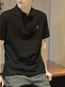 啄木鸟（TUCANO）短袖T恤男夏季时尚百搭polo打底衫舒适透气上衣男装 黑色A XL  实拍图
