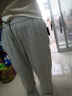 李宁运动裤男卫裤春秋季新品直筒宽松男士棉质大码休闲裤子灰色长裤 浅花灰（平口裤脚-口袋带拉链） XL 180 实拍图